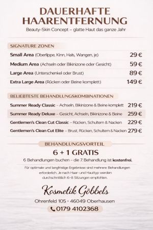 Seidig glatte Haut - Dauerhafte Haarentfernung